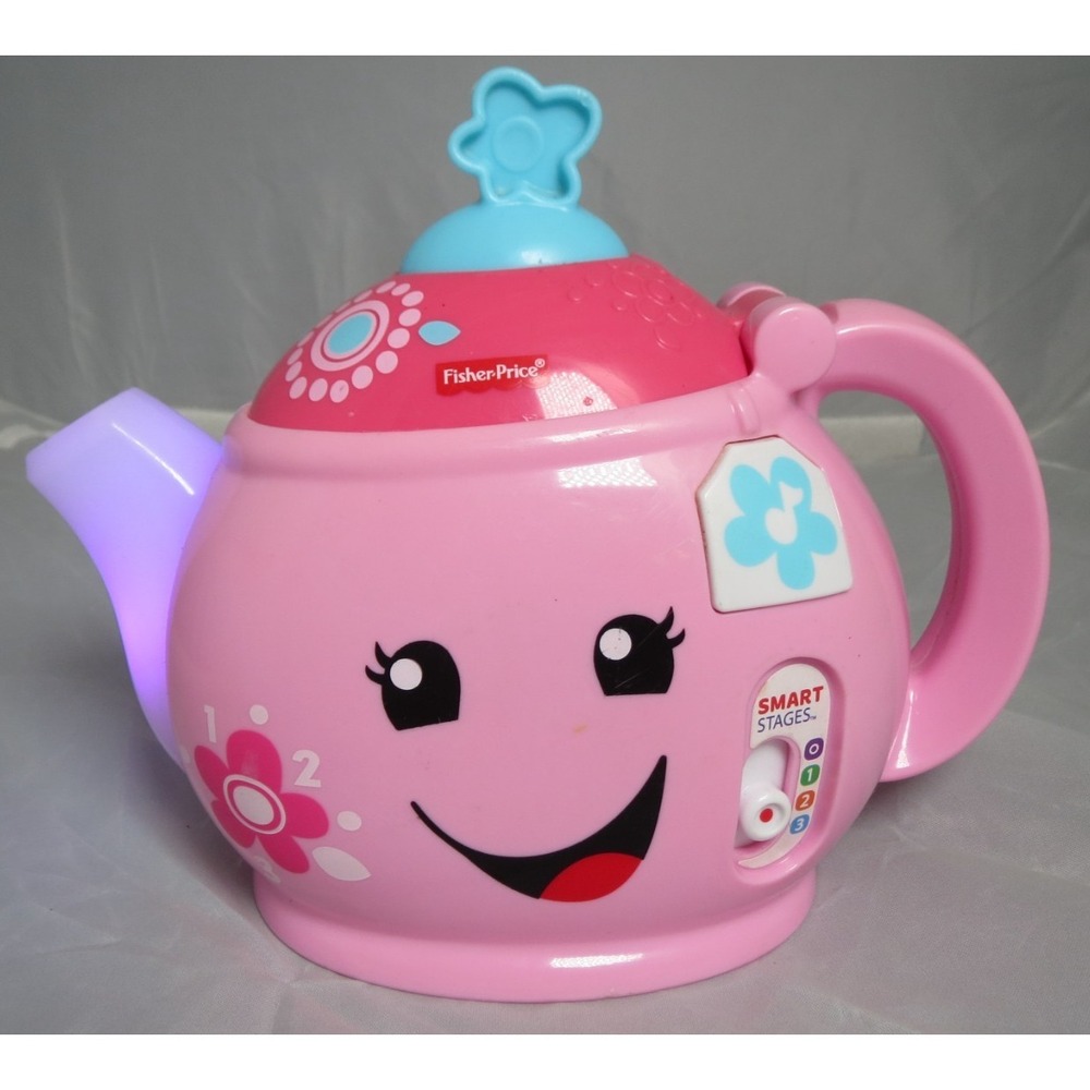Fisher Price Talking Pink Teapot Laugh‎ 'N Learn Manners Tea Party Pot Musical - Picture 3 of 9